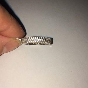 Sterling Silver Pavé Ring